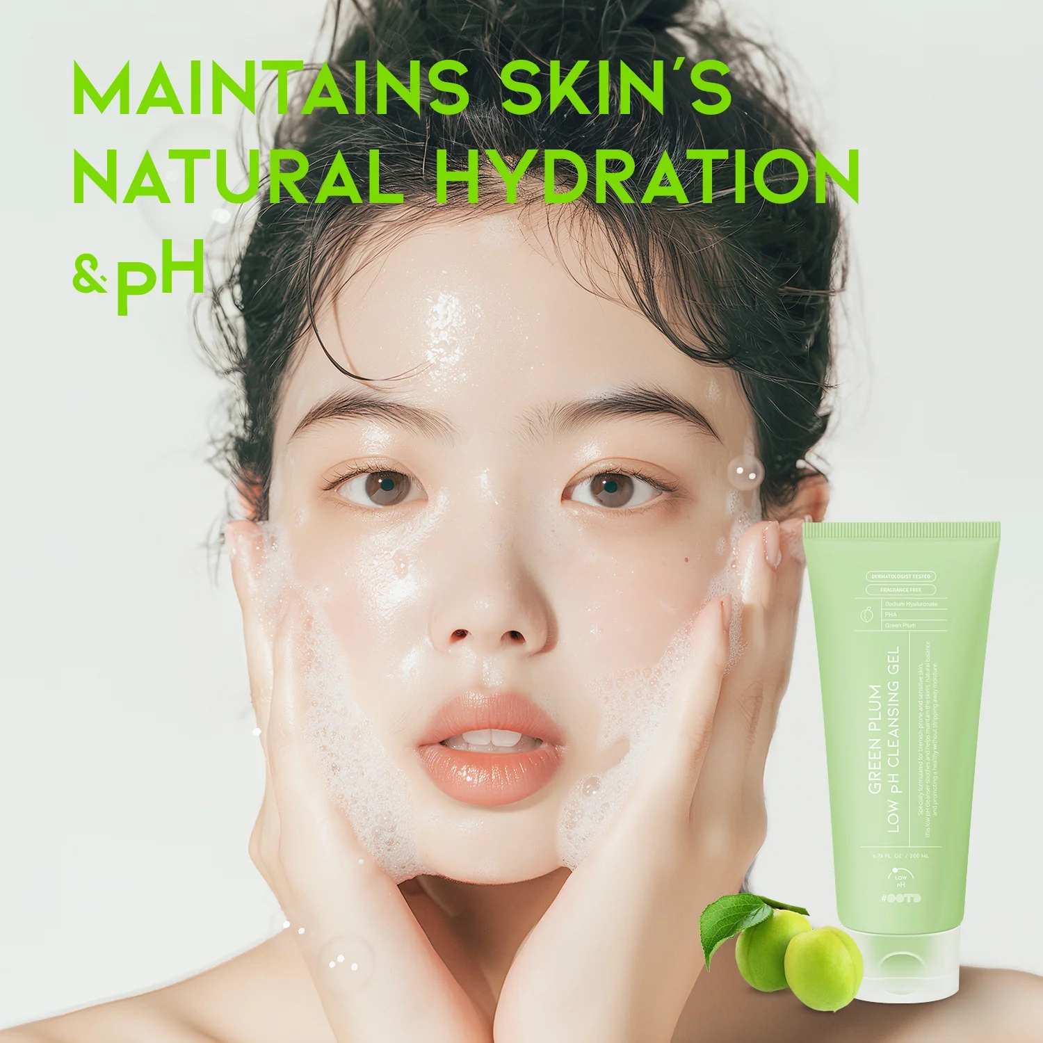 1.0. OOTD Detailed Page Green Plum Cleansing Gel